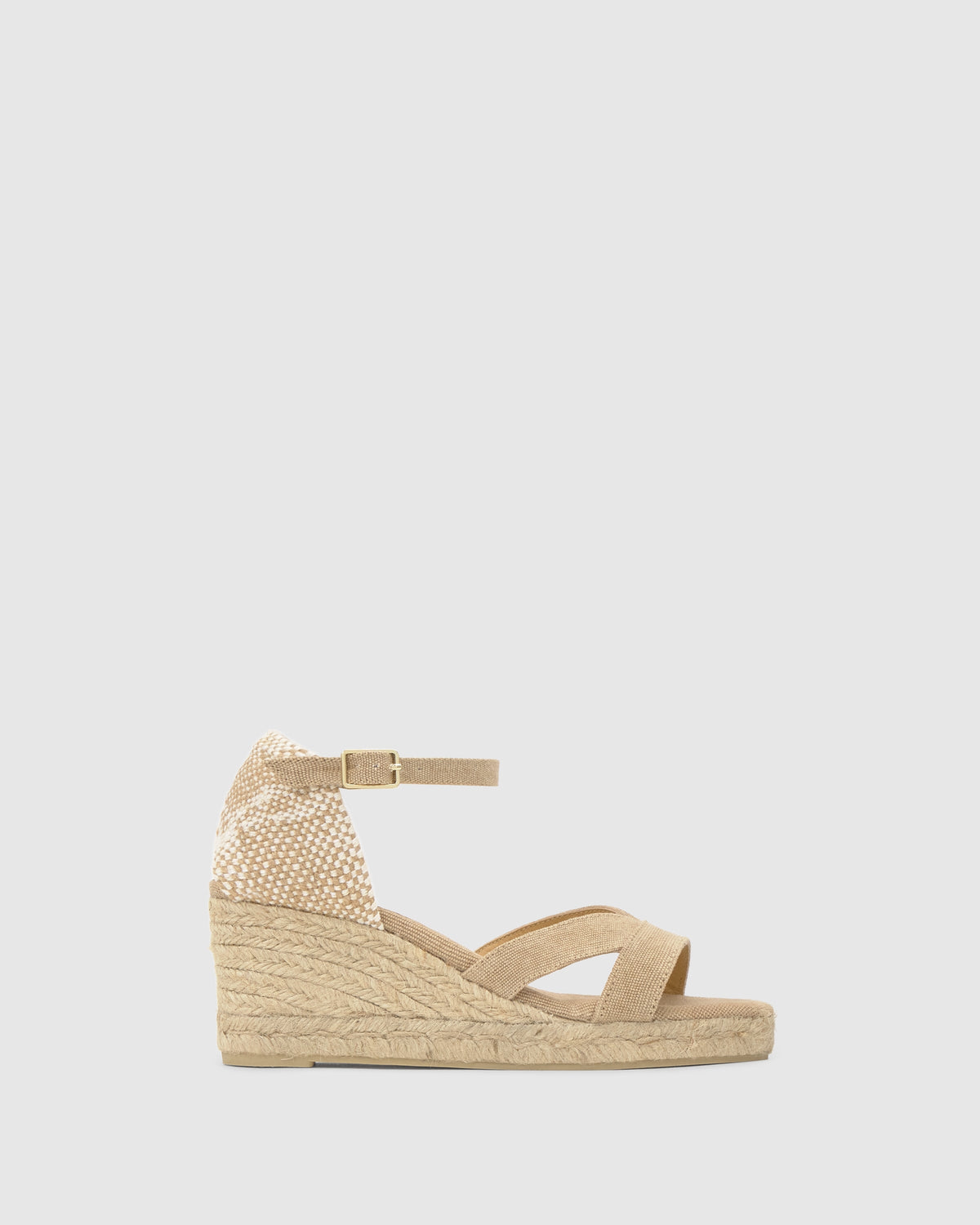 Bruna. Sandalia en algodón orgánico lavado 7cm | Castañer