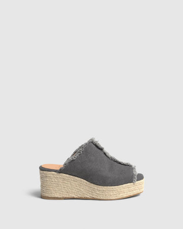 Zueco Queral Gris Canvas Bloque Mujer| Castañer