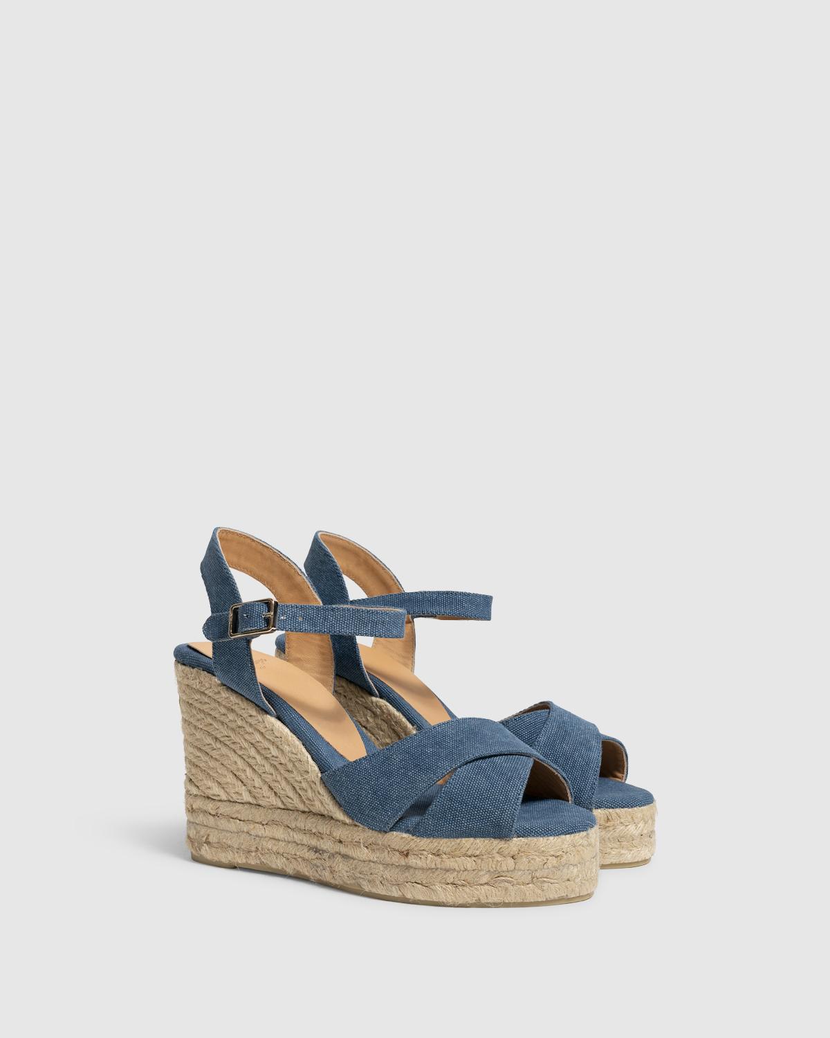 Blaudell Sandalia Azul Denim Mujer | Castañer